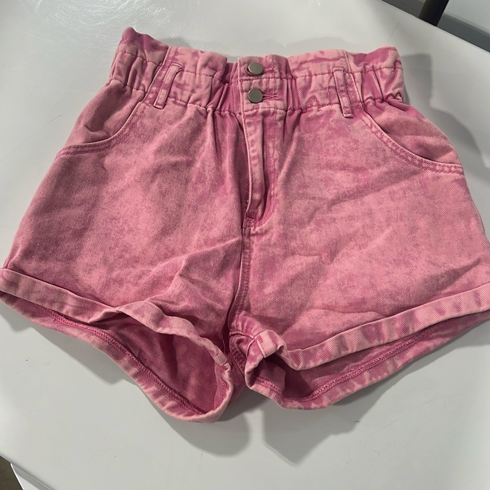 High-Waist Pink Women's Shorts